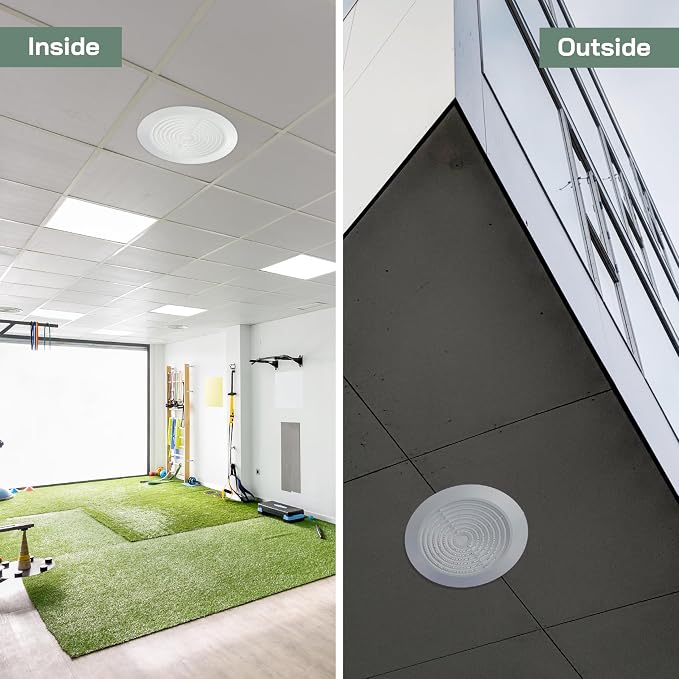 Vent Systems 6'' Inch White Round Plastic Ceiling Vent Cover - Image 5