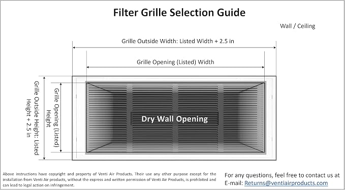 Venti Air 14" X 14" Steel Return Air Filter Grille - Image 2