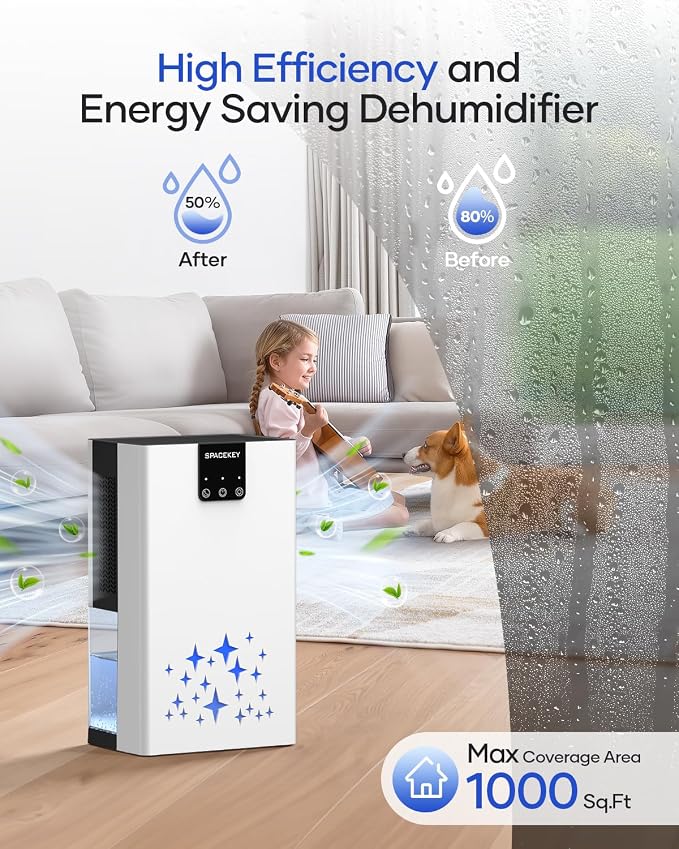 Dehumidifier, 95 OZ Water Tank Dehumidifiers - Image 3