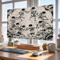 Halloween Horror Black Skeleton Indoor TV Cover, Elastic TV Screen Protector by Unknown