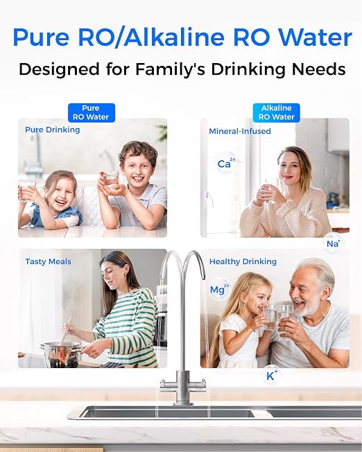 Waterdrop T4-A Alkaline pH+ Reverse Osmosis Water Filter, Dual Flow, NSF/ANSI - Image 4