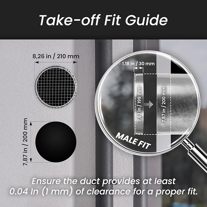 Repa Market Ø8 Inch Duct Cover – Galvanized Steel Round Duct Cap - Image 2