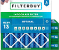 Filterbuy 14x14x4 Air Filter MERV 13 Optimal Smoke & Allergy Defense, by Filterbuy