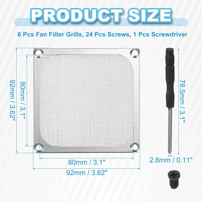 PATIKIL 92mm Fan Filter Grill - Image 2