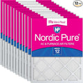 Nordic Pure 16x25x1 Tru Mini Pleat MERV 12 AC Furnace Air Filters 12 Pack | by NordicPure