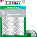 Filterbuy 19.88x21.5x1 Air Filter MERV 8 Essential Dust & Allergy Defense by Filterbuy