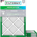 Filterbuy 17x20x1 Air Filter MERV 8 Essential Dust & Allergy Defense, by Filterbuy