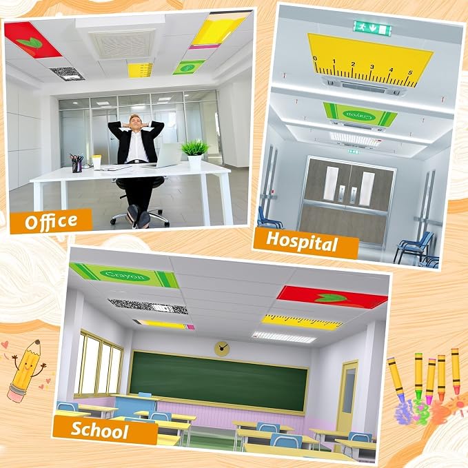 Wiooffen 6 Pcs Fluorescent Light Covers - Image 4
