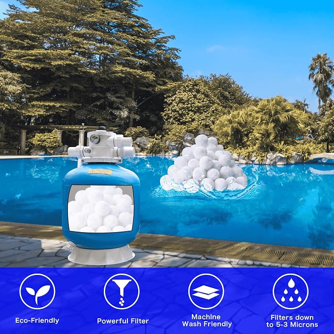 1.54 lbs Pool Filter Balls for Sand Filter, Eco-Friendly Reusable Pool Fiber - Image 5