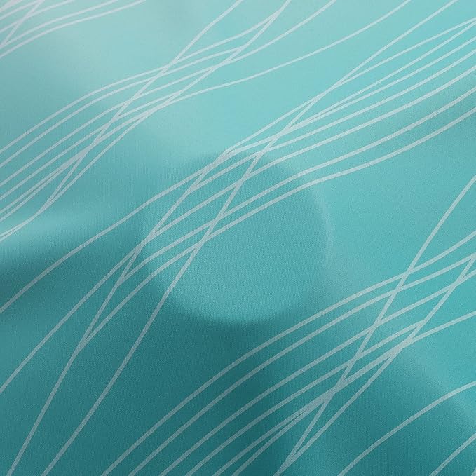 Estelar Textiler Teal and Grayish White Blackout Curtains for Living Room, Ombre Thermal Insulated Noise Reducing Blackout Drapes for Bedroom, Full Room Darkening Grommet Curtains, 52Wx84L, 2 Panels