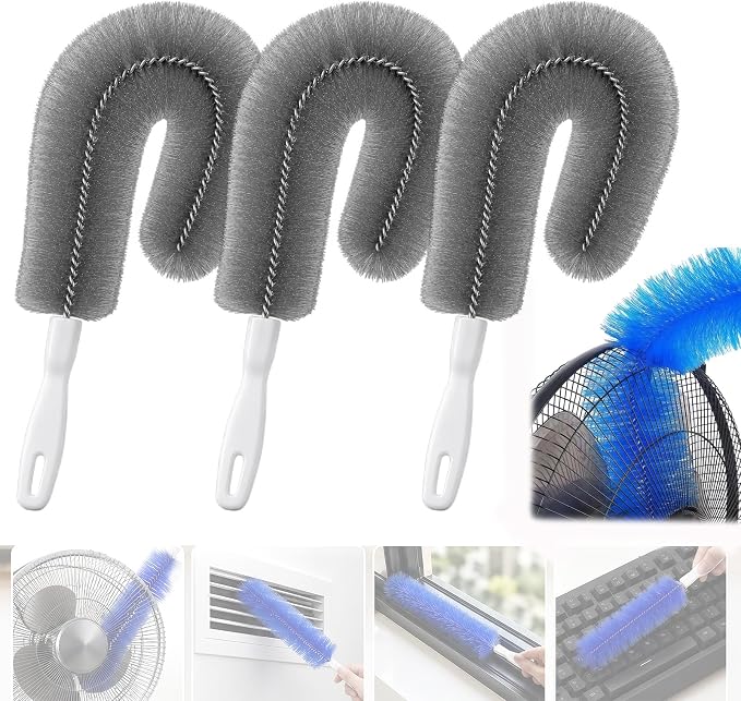 Fan Cleaning Brush, 2027 New Fan Brush, Bendable Microfiber Head, Reusable Dust by Unknown