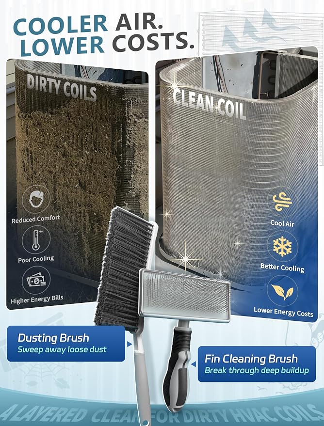 2 in 1 AC Coil Cleaner Brush Set - Image 2