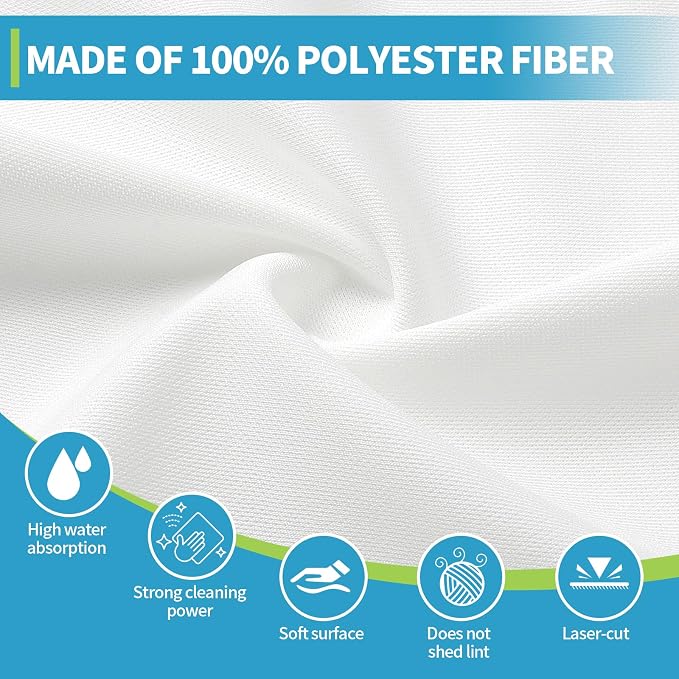 Creatyi 9"x9" 180 PCS Lint Free Cloth Cleanroom Wipers 100% Polyester Lint-Free - Image 2