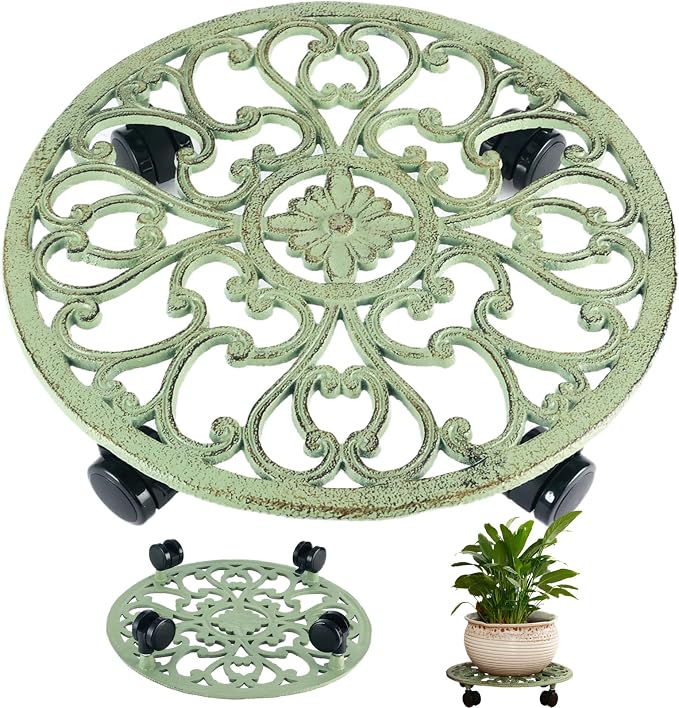 14 Inch Rolling Plant Stand by Planterhoma