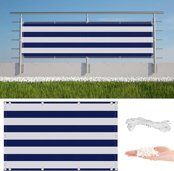 Privacy Fence 8.2' x 19.7' UV Protection Weather Resistant Waterproof Garden by AYLFBFU