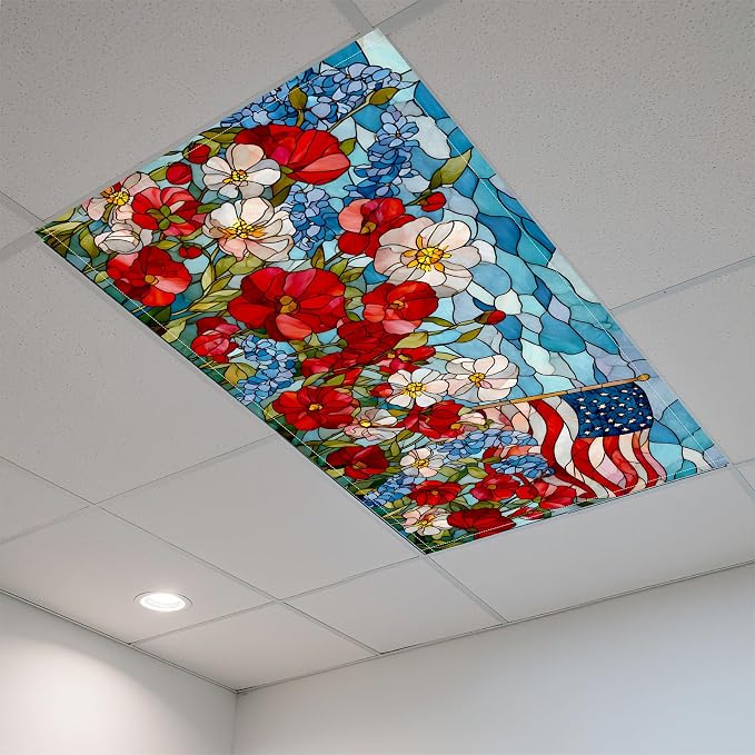 Fluorescent Light Covers-2 Pack 4 x 2 Feet Magnetic Ceiling Light Cover Room - Image 7