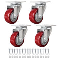 Finnhomy 3 Inch Swivel Casters Wheels Set of 4 Heavy Duty Plate Casters Premium by Finnhomy