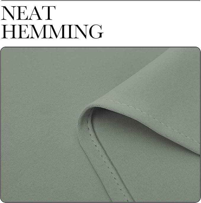 NICETOWN Greyish Green Blackout Curtains 78" Long for Office, Dining Room, Guest Room, Sound Reducing Heat and Cold Block Curtain Panels for Modern Decorative (55" Wide, 2 Pieces)