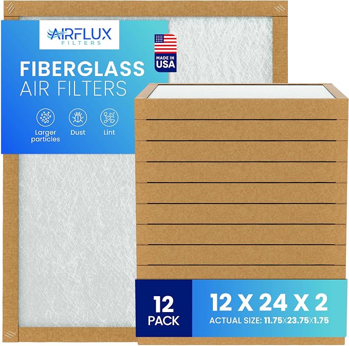 Fiberglass Air Filter -12x24x2Air Filter 12 Pack by Unknown