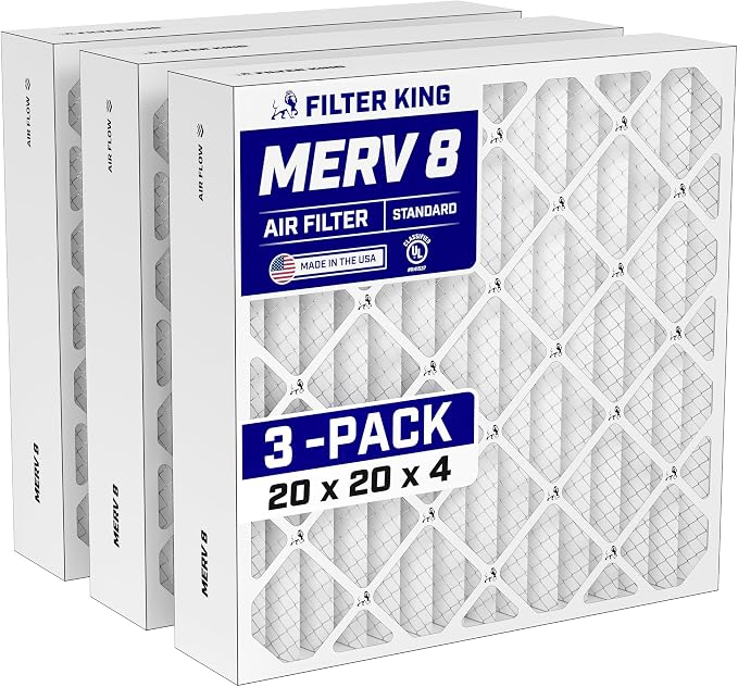 Filter King 20x20x4 Air Filter Dust & Allergy Control AC Furnace Filters by FilterKing
