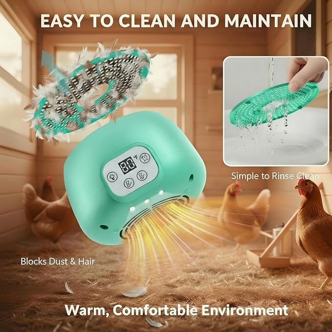 Enhon 1 Set Chicken Coop Heater, Timing Heat Lamp - Image 7