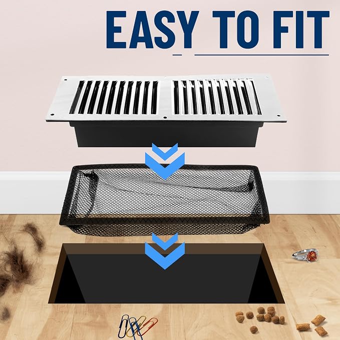 2 Pack Floor Vent Screen Cover | Floor Vent Filter Screen, Air Vent Filters - Image 4