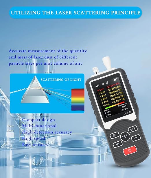 Air Quality Pollution Monitor, 0.3Μm to 10Μm Pm2.5 Dust Particle Counter Data - Image 3