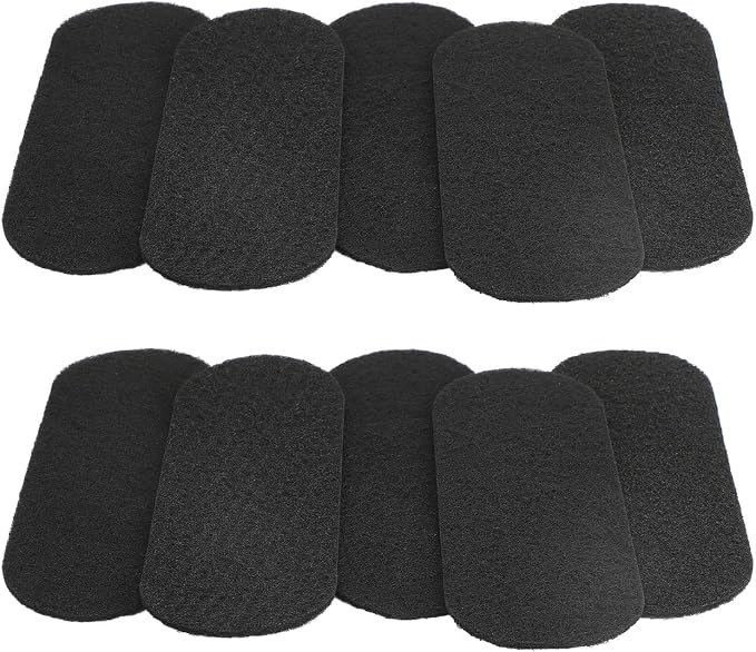 KIMISS 10pcs Ceiling Fan Filters, Coconut Shell Carbon Filter, Easy Stick - Image 3