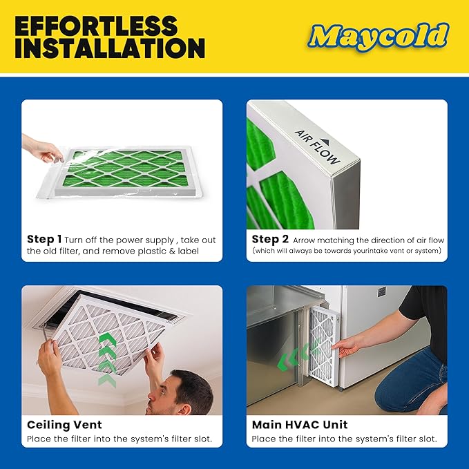 Maycold 24x30x1 MERV 13 Furnace Air Filter, High-Performance HVAC AC Filters - Image 7