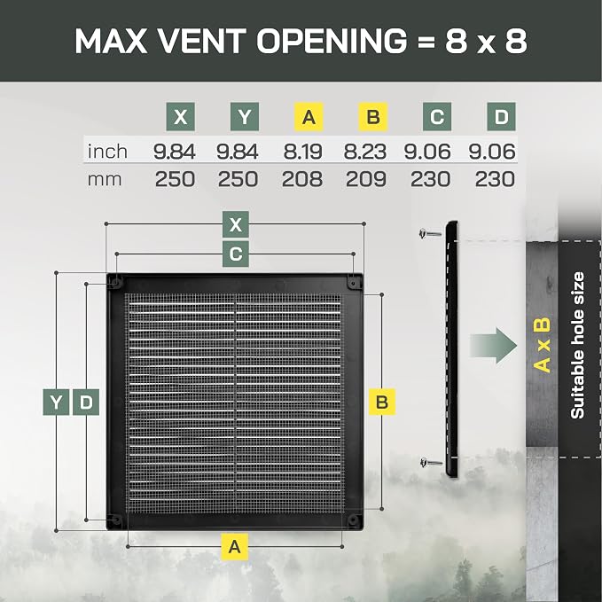 Vent Systems 8" x 8" Inch - Image 2