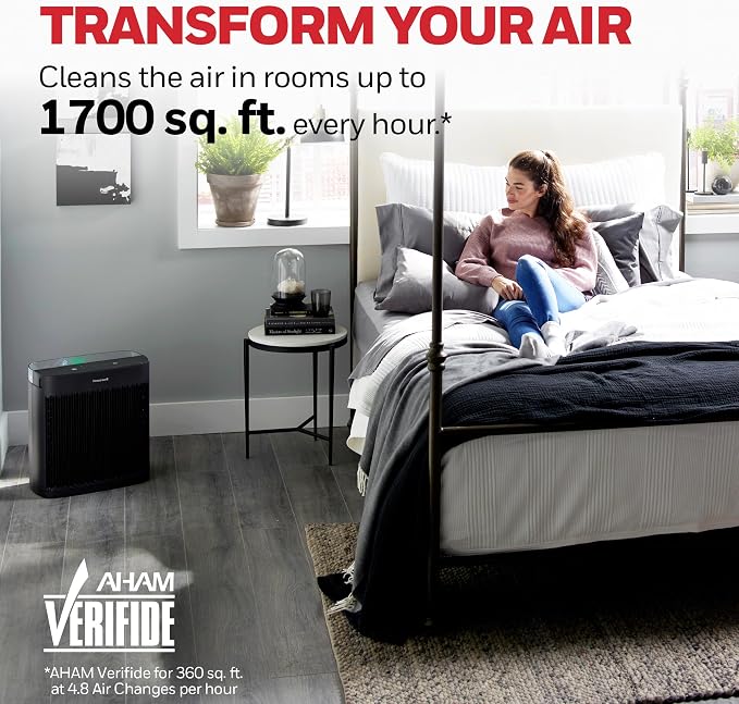 Honeywell HEPA Air Purifier for Home, Large Rooms Up To 1700 ft² in 1 hr - Image 9
