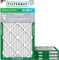 Filterbuy 12x36x1 Air Filter MERV 8 Essential Dust & Allergy Defense, by Filterbuy