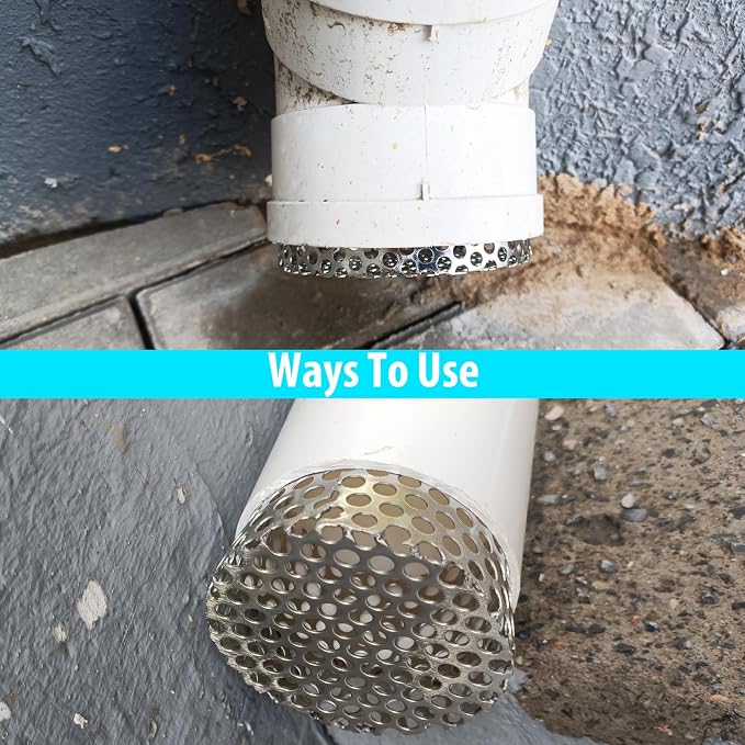 PVC Termination Vent Mesh Cap, 4.14in to 4.34in Rustproof Stainless Steel Mesh - Image 6