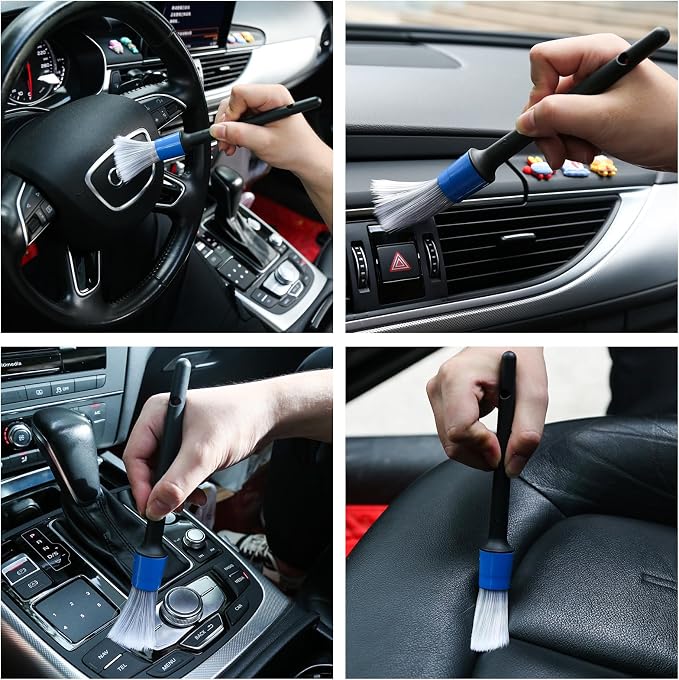 HMPLL 10pcs Car Detailing Kit, Premium Detailing Brush Set Includes 5 Soft Car - Image 5