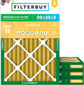 Filterbuy 20x25x2 Air Filter MERV 11 Superior Pet & Allergy Defense, by Filterbuy