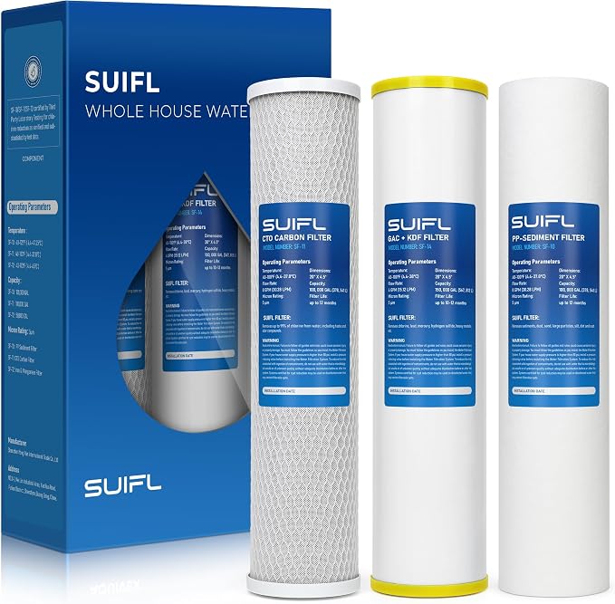 4.5 * 20” 3 Stage Whole House Water Filter Set, Compatible by Unknown