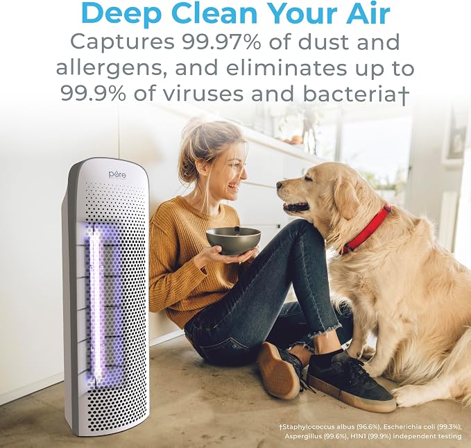 Pure Enrichment PureZone Elite True HEPA Large Room Tower Air Purifier - Image 7