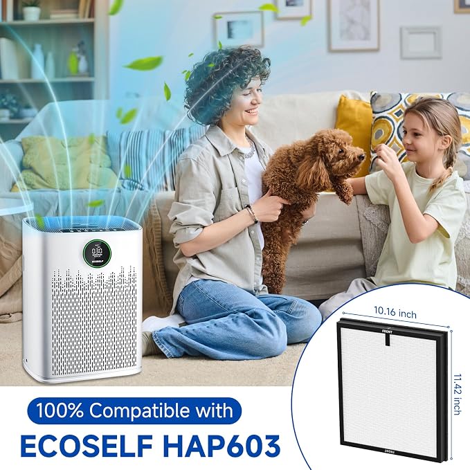 2 Pack HAP-603/HAP-603WF Replacement Filter Fit - Image 2
