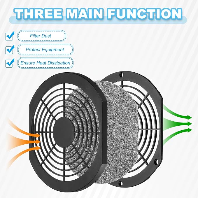 PATIKIL 170mm Fan Filter Grill - Image 3