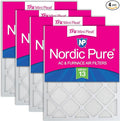 Nordic Pure 25x25x1 Tru Mini Pleat MERV 13 AC Furnace Air Filters 4 Pack | by NordicPure