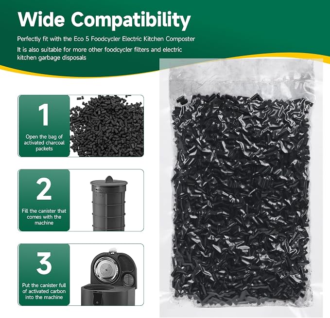 2 Packs 210g Odor Absorbing Activated Carbon Filter Refills - Image 2