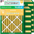 Filterbuy 16x20x4 Air Filter MERV 11 Superior Pet & Allergy Defense, by Filterbuy