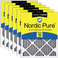 Nordic Pure 12x24x1 Pleated MERV 10 Plus Carbon Air Filters 6 Pack | Actual by NordicPure