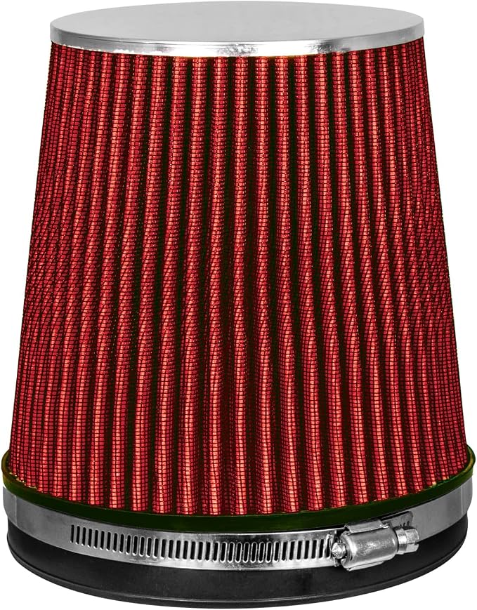 Cold Air Intake System with Heat Shield Kit + Filter Combo RED Compatible - Image 3
