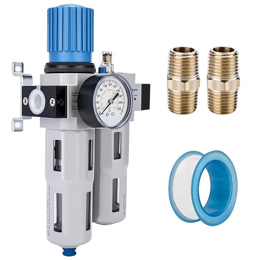 NANPU 1/2" NPT High Pressure Compressed Air Filter Regulator Lubricator Combo by NANPU