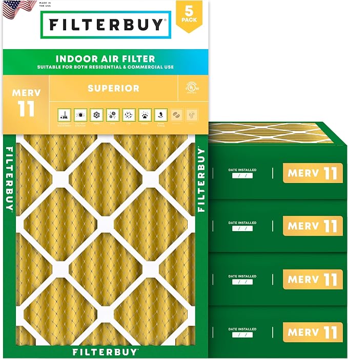Filterbuy 16x24x4 Air Filter MERV 11 Superior Pet & Allergy Defense, by Filterbuy