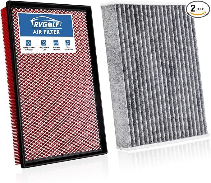 Engine+Cabin Air Filters Fit for 2011-2024 Dodge Ram 1500, 2019-2024 Ram 1500 by RVgolf