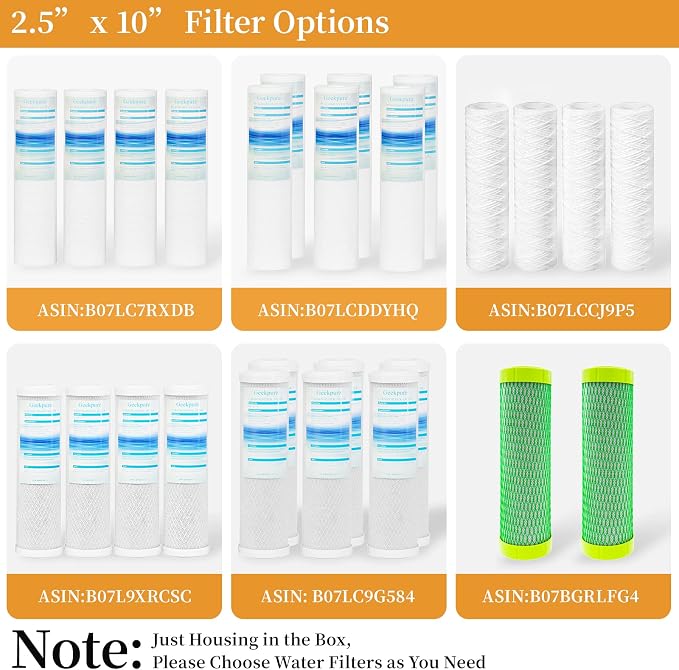 Geekpure 10-Inch Whole House Slim Water Filter Housing - Image 8