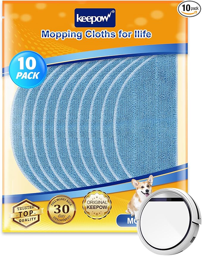KEEPOW Vacuum Mop Replacement Pads Compatible by KEEPOW