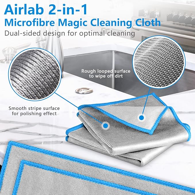 Airlab Glass Polishing Cloth Streak Free Miracle Cleaning Cloth Lint Free - Image 4